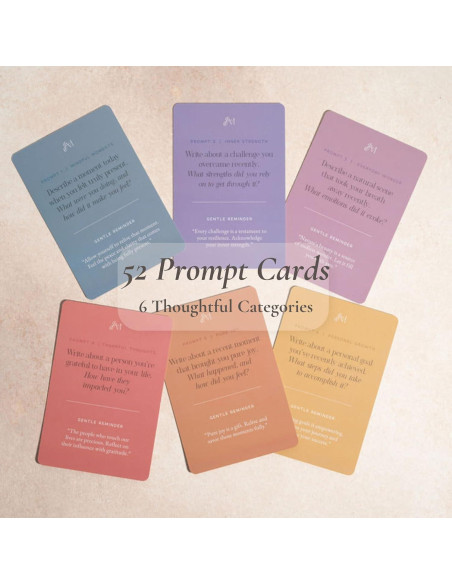 Juego de Diario de Gratitud y Tarjetas de Afirmación - The Intentional Maven Juego de Diario de Gratitud y Tarjetas de Afirmación - The Intentional Maven