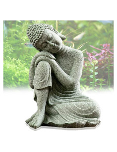 Estatua de Buda Meditando Livelyfish 8x7x10 cm Arenisca
