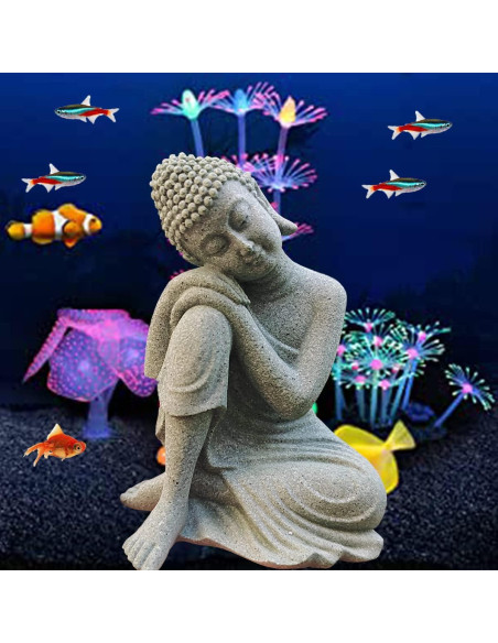 Estatua de Buda Meditando Livelyfish 8x7x10 cm Arenisca