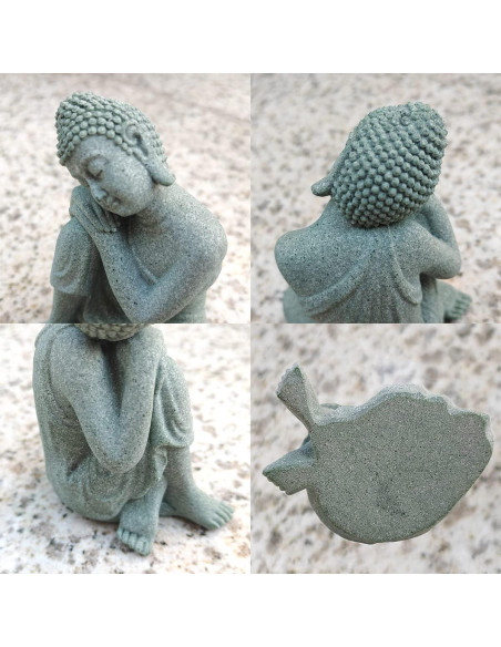 Estatua de Buda Meditando Livelyfish 8x7x10 cm Arenisca