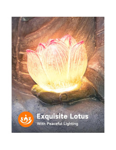 Estatua de Buda Solar Thumok 30 cm Impermeable IP65 Jardín 2