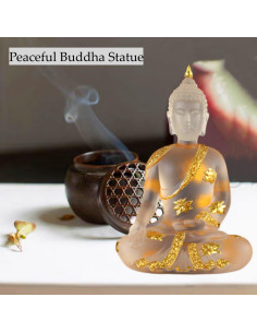 Estatua de Buda Tailandés de Resina 17 cm para Decoración 2