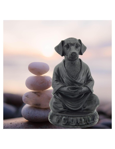 Estatua de Perro Meditador Bellaa 15.75 cm Zen Buda