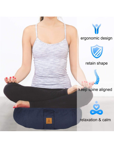 Cojín de Meditación FelizMax Zafu 43cm Algodón Orgánico