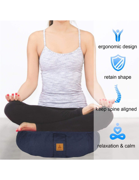 Cojín de Meditación FelizMax Zafu 43cm Algodón Orgánico