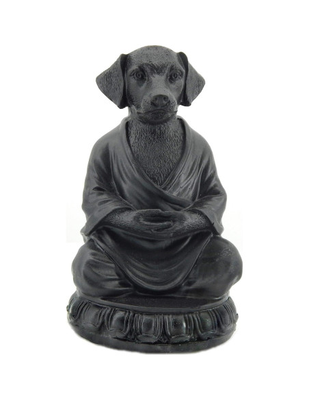 Estatua de Perro Meditador Bellaa 15.75 cm Zen Buda