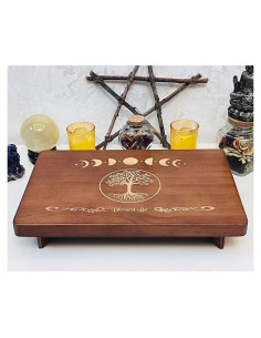 Mesa de Altar Wicca House - Fase Lunar y Árbol de la Vida