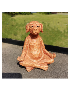 Estatua de Perro Zen Labrador 11.8 cm Decoración Jardín