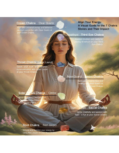 Juego de Cristales de Chakra Premium 7 - EHG en Caja de Madera 2