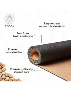 Alfombrilla de Yoga Ecológica Ecoga 5mm Antideslizante con Correa 2