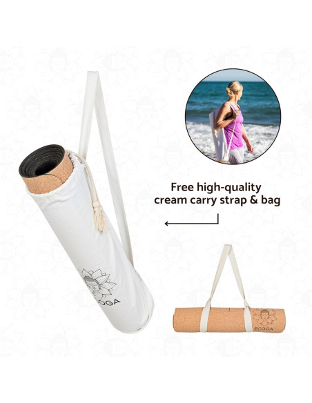 Alfombrilla de Yoga Ecológica Ecoga 5mm Antideslizante con Correa