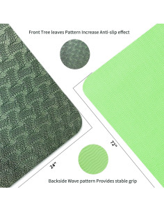 Alfombrilla de Yoga QMKGEC 8mm Antideslizante Ecológica 2