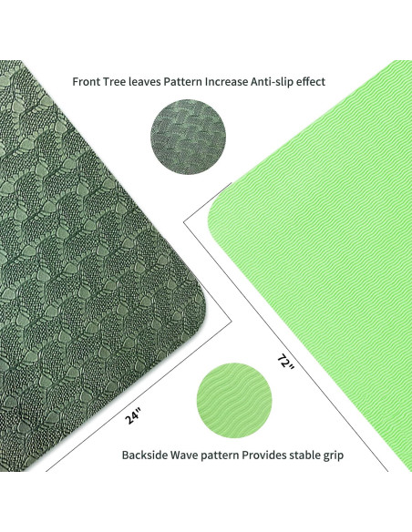 Alfombrilla de Yoga QMKGEC 8mm Antideslizante Ecológica