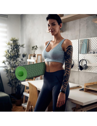 Alfombrilla de Yoga QMKGEC 8mm Antideslizante Ecológica