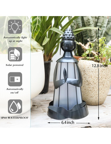 Luces Solares Buda Shakyamuni MUMTOP Decoración Jardín 2.54cm