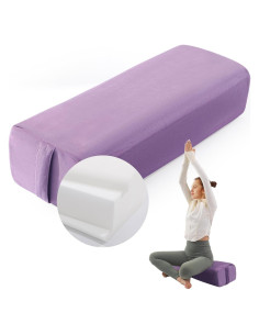 Almohada de Yoga Bolster MABOZOO 65x25cm Lavable Púrpura