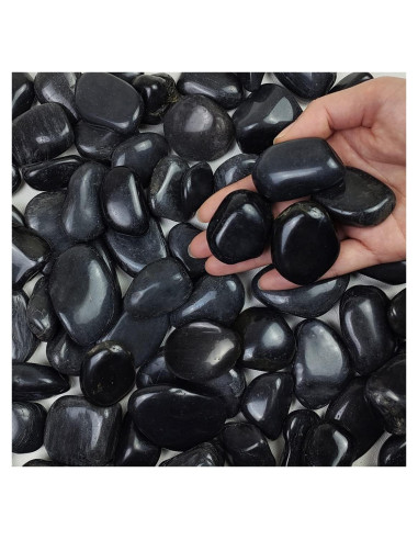 Piedras Negras Pulidas FANTIAN 2.3 kg 1-2 pulgadas Decorativas
