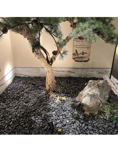 Piedras Negras Pulidas FANTIAN 2.3 kg 1-2 pulgadas Decorativas