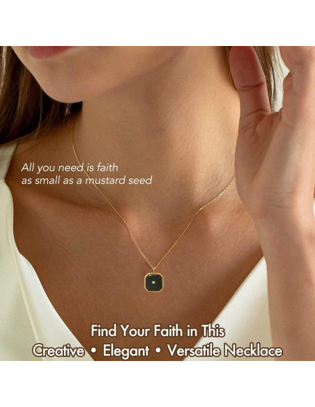 Collar de Semilla de Mostaza WEAR NATURE - Acero Inoxidable Baño Oro 18k