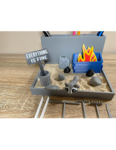 Jardín Zen de Incendio de Basura Yippeemaker - Organizador de Escritorio 2