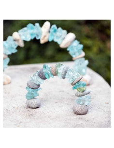 Escultura Mini Arco de Rocas y Vidrio Garden Age 14 cm