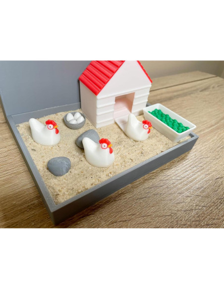 Organizador de Escritorio Zen Yippeemaker Granja de Pollos DIY