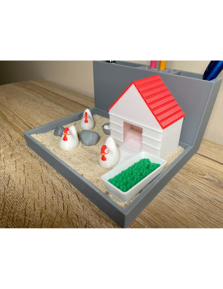 Organizador de Escritorio Zen Yippeemaker Granja de Pollos DIY