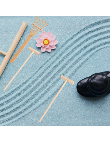 Juego de Rastrillos Zen de Arena AUEAR - 3 Piezas de Bambú