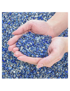 Piedras Trituradas de Lapis Lazuli 0.4 kg para Acuario y Decoración