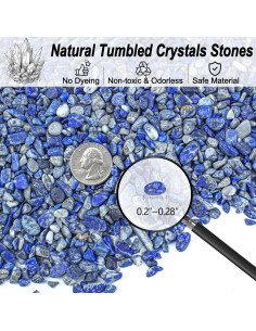 Piedras Trituradas de Lapis Lazuli 0.4 kg para Acuario y Decoración 2