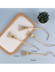 Mini Rasquetas de Jardín Zen Framendino - 6 Piezas Doradas 2