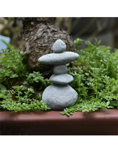 Estatua de Rocas Equilibradas Livelyfish para Acuario 10 cm 2