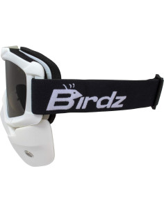 Máscara de Motocicleta Birdz Skylark Blanca con Gafas Desmontables 2