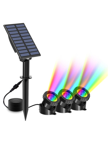 Luces de estanque solares T-SUN 3 en 1 RGB subacuáticas LED