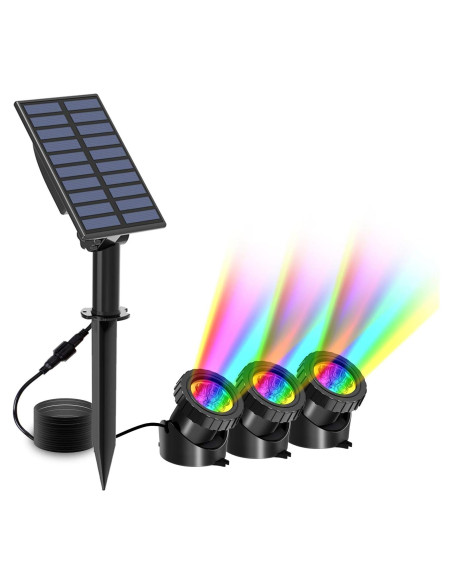 Luces de estanque solares T-SUN 3 en 1 RGB subacuáticas LED