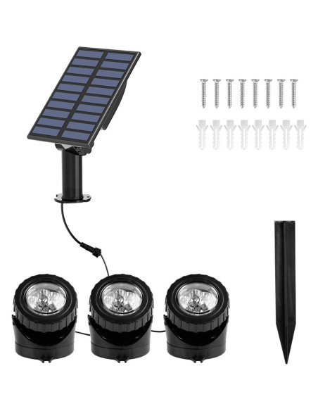 Luces de estanque solares T-SUN 3 en 1 RGB subacuáticas LED