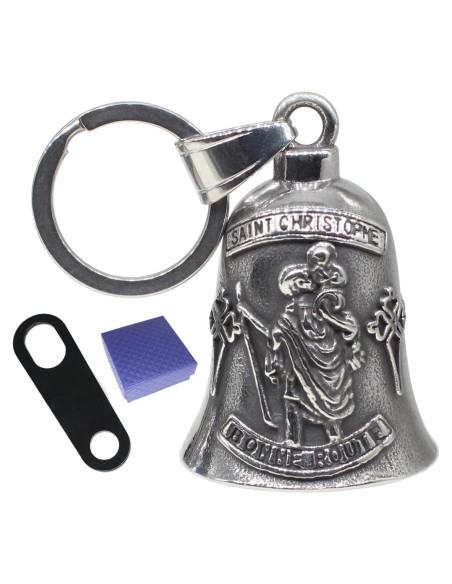 Campana de Motocicleta Acero Inoxidable con Soporte y Regalo