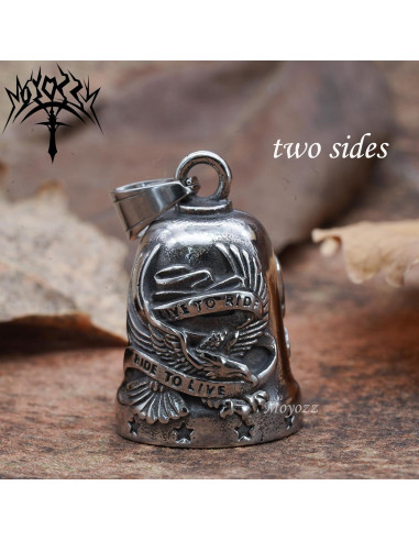 Campana de Motocicleta MOYOZZ Plata 3.81cm con Soporte