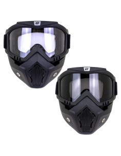 Gafas de Motocicleta Birdz Skylark con Máscara Facial Removible