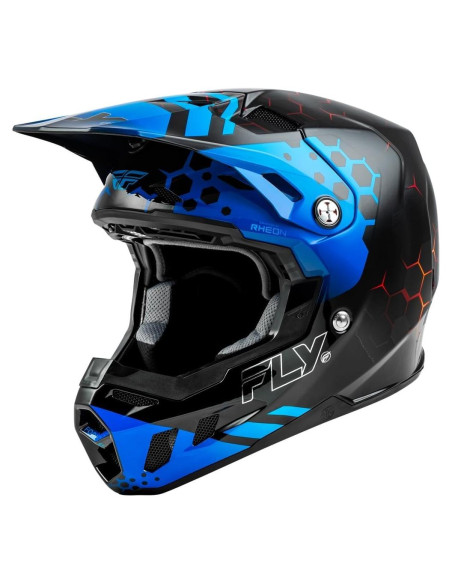 Casco FLY Racing Formula CC Tektonic Negro/Azul/Rojo M