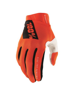 Guantes de Ciclismo 100% RIDEFIT Naranja Fluo Mediano