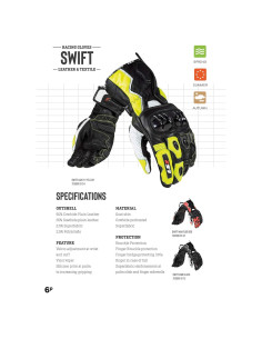 Guantes de Carreras LS2 Swift L - Protección Térmica y Reflectante