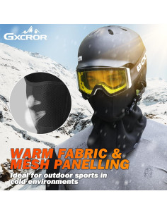Balaclava de Esquí GXCROR Negra Térmica y Transpirable 2