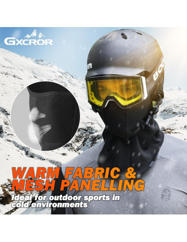 Balaclava de Esquí GXCROR Negra Térmica y Transpirable