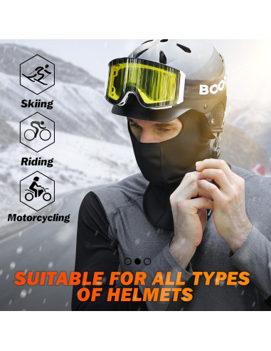 Balaclava de Esquí GXCROR Negra Térmica y Transpirable