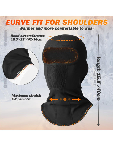 Balaclava de Esquí GXCROR Negra Térmica y Transpirable