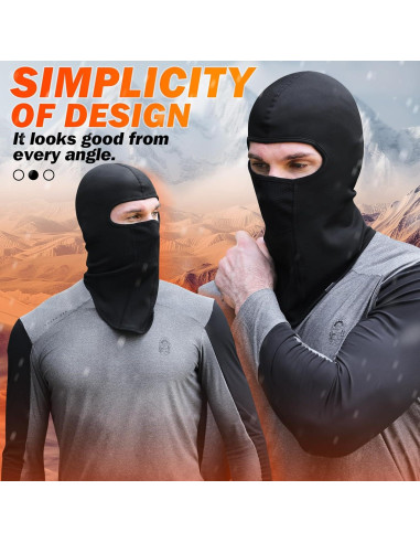 Balaclava de Esquí GXCROR Negra Térmica y Transpirable