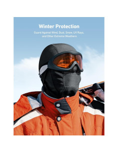 Máscara de Esquí Balaclava AstroAI Negra a Prueba de Viento 2