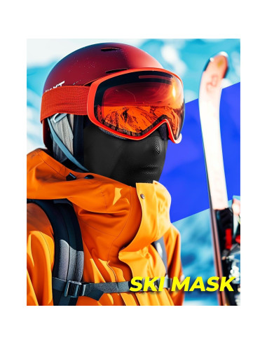 Balaclava Refrescante UV para Motocicleta y Esquí - Negra