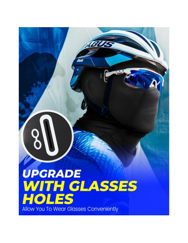 Balaclava Refrescante UV para Motocicleta y Esquí - Negra
